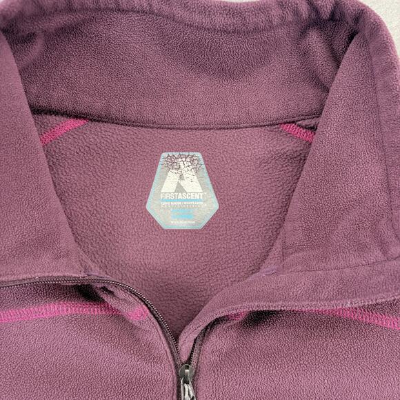 Eddie Bauer First Ascent 1/4 Zip Pullover Women's XL Purple Fleece Outdoor Hike - Picture 4 of 8
